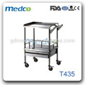 Krankenhaus Edelstahl Tray Trolley T435